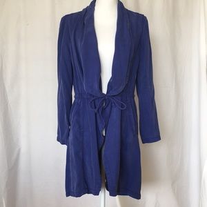 NEW Max Jeans Draped Drawstring Midi Jacket